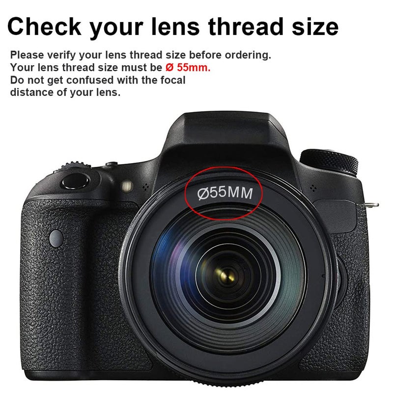Tectra 55MM 0.43x Professional HD Wide Angle Lens (Macro Portion) for Nikon Cameras with DX NIKKOR 18-55mm f/3.5-5.6G VR and 55MM Sony E Lenses - Image 3